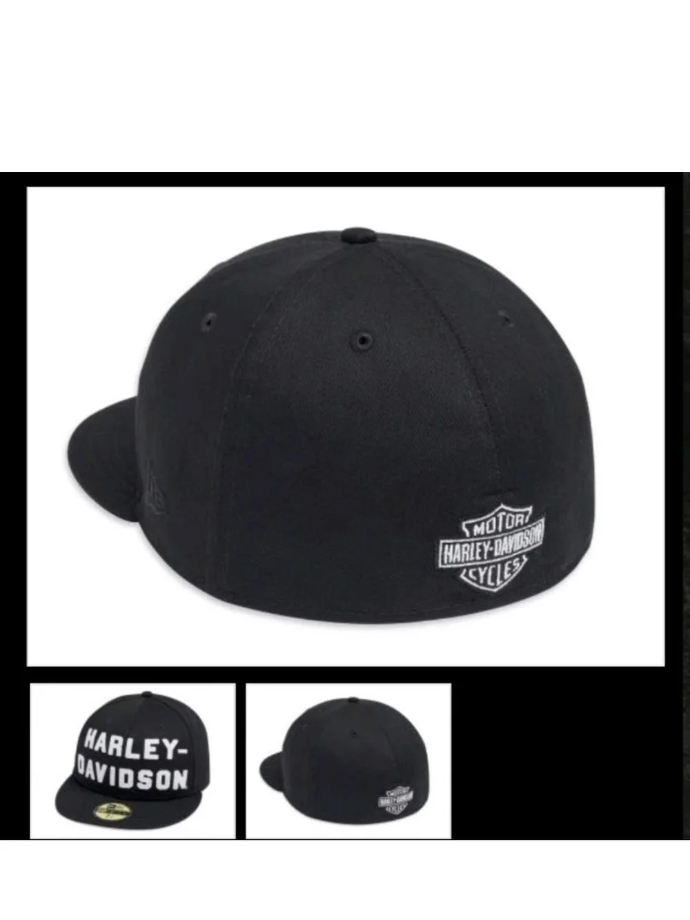 Harley-Davidson Black Cap with White Embroidered Logo